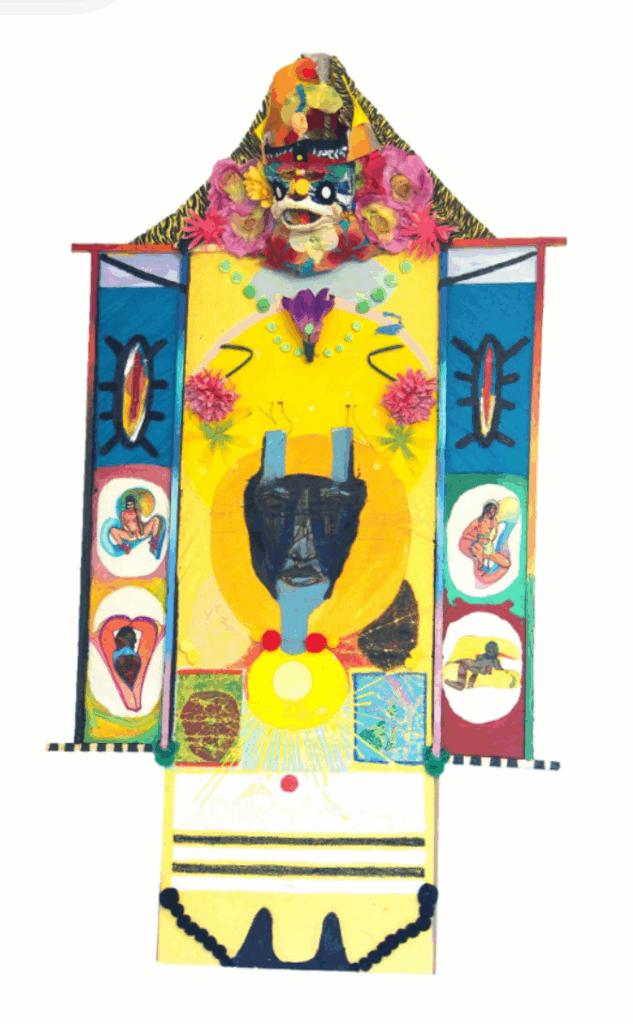 “Trzy siostry” -  2024, instalacja malarska, 200x150 cm.